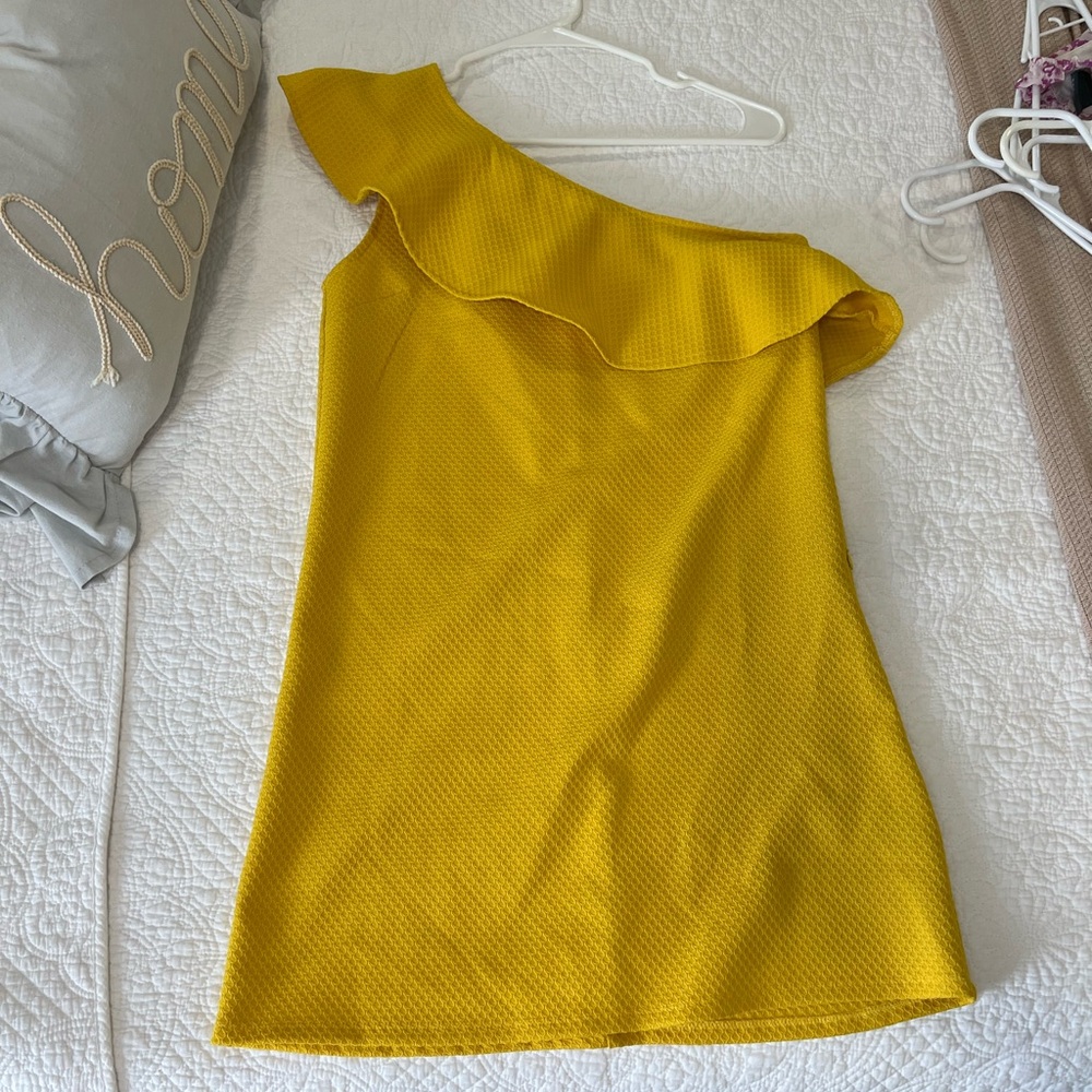 Cupcakes and Cashmere One Shoulder Dress